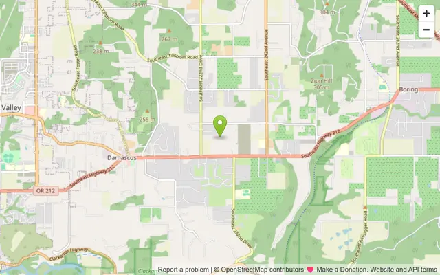 Map of Damascus, Oregon