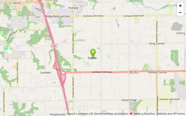 Map of Duluth, Washington