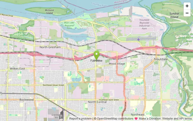 Map of Fairview, Oregon