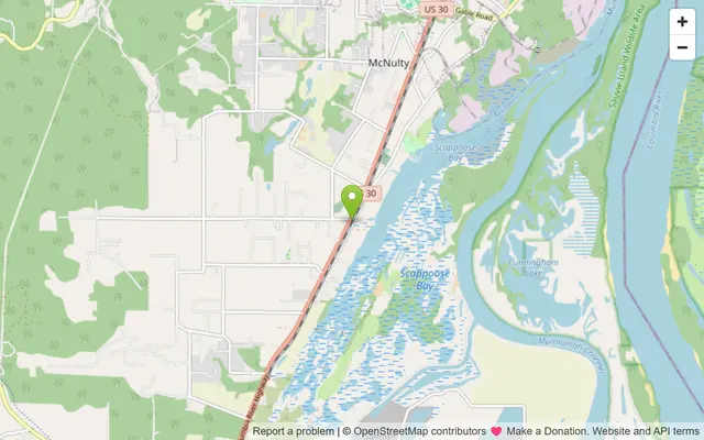 Map of Warren, Oregon